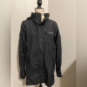 Columbia Jacket Black Waterproof Size Medium